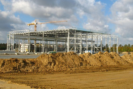 Underground & site utilities — structural steel and site work