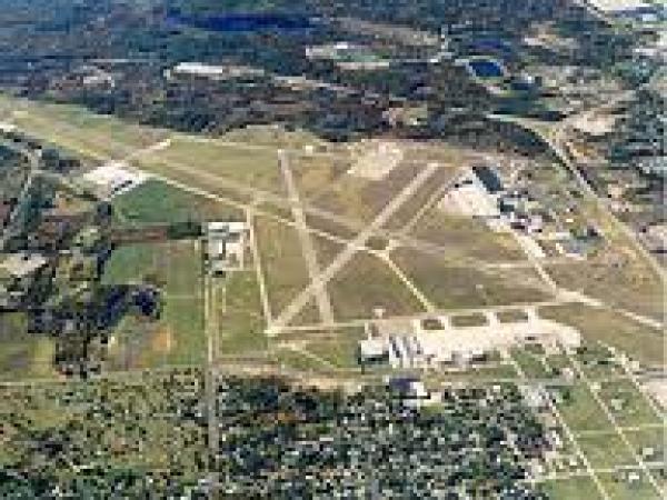W.K. Kellogg Airport — aerial view of completed mechanical and site utility scope